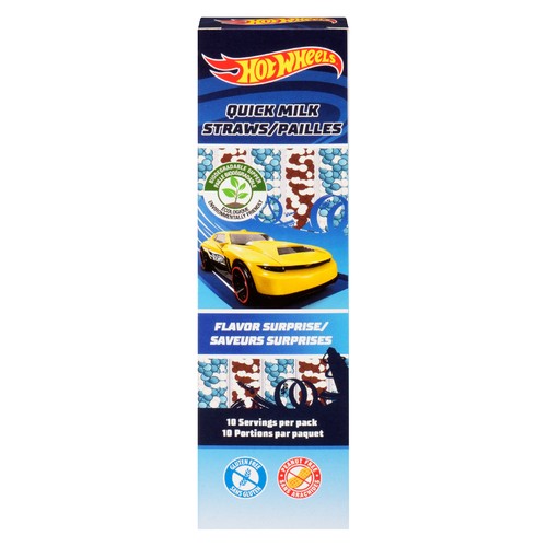 Exclusive Brands Quick Milk Straws Hot Wheels Flavor Surprise 60 g