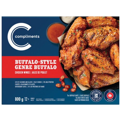 Compliments Frozen Chicken Wings Buffalo Style 800 g