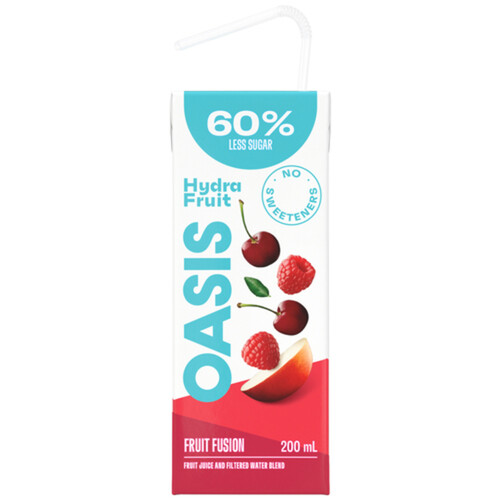 Oasis Hydrafruit Juice Boxes Fruit Fusion 8 x 200 ml