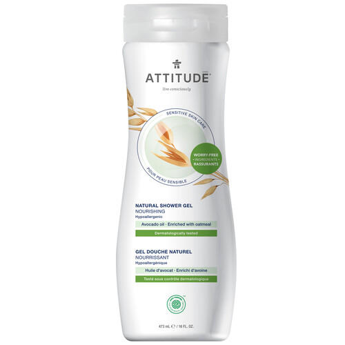 Attitude Sensitive Skin Body Wash Nourish and Shine Avocado 473 ml