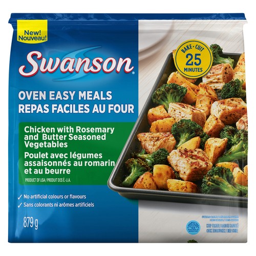 Swanson Oven Easy Meals Chicken with Rosemary and Butter Seasoned Vegetables 879 g