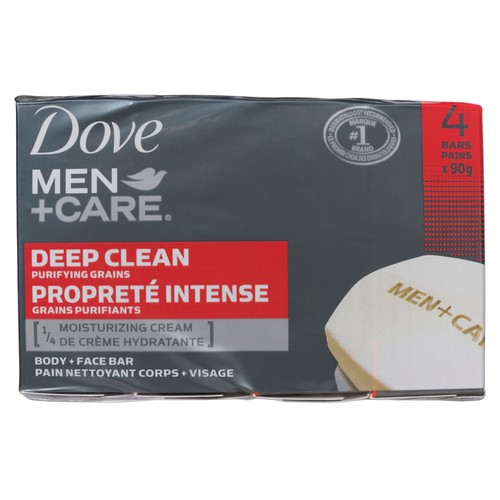 Dove Men Deep Clean Bar Soap 4 x 90 g
