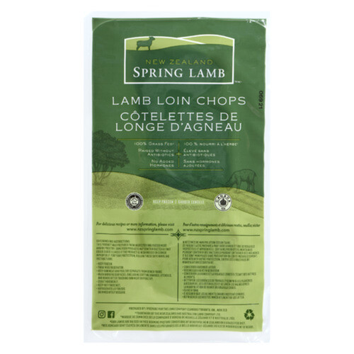 New Zealand Spring Lamb Frozen Lamb Loin Chops 350 g