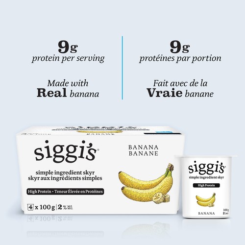 Siggi's Skyr Yogurt 2% Banana 4 x 100 g