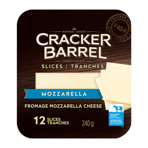 Cracker Barrel Sliced Cheese Mozzarella 12 Slices 240 g