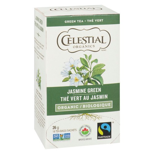 Celestial Organic Tea Jasmine Green 18 Tea Bags
