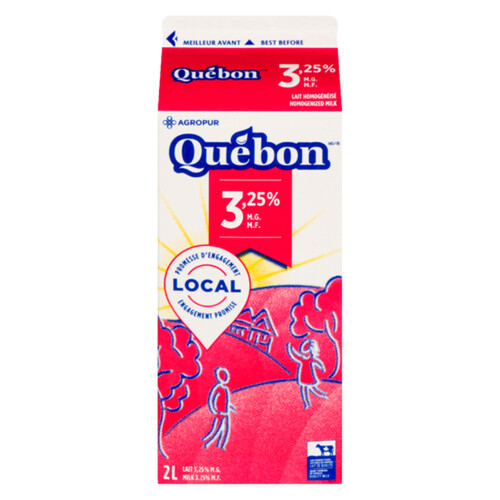 Québon 3.25% Milk Homogenized  2 L