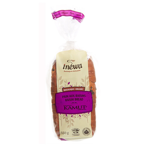 Inewa Organic Spelt Kamut Raisin Bread 550 g