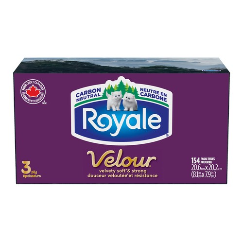Royale Facial Tissues Velour 3-ply 1 Family Box