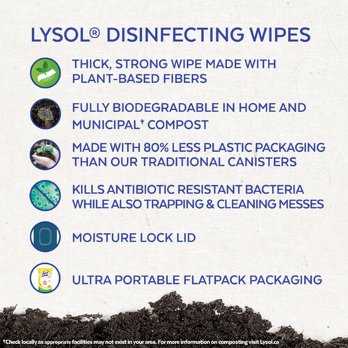 Lysol Disinfecting Wipes Spring Waterfall Flatpack 84 Count