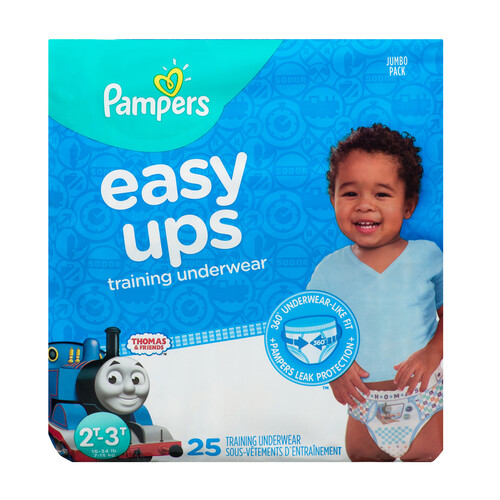 Pampers Easy Ups Training Underwear Boys Size 4 2T-3T 25 Count - Voilà  Online Groceries & Offers