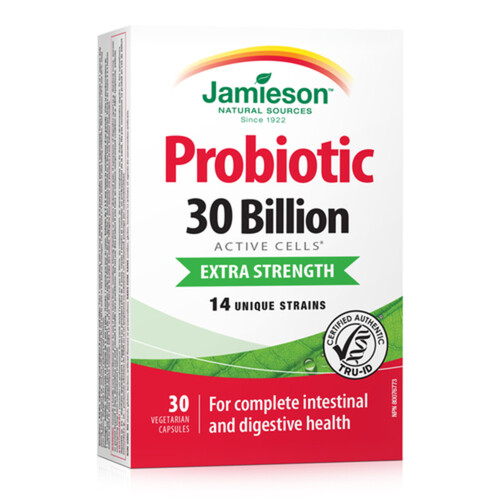 Jamieson 30 Billion Probiotic Extra Strength Vegetarian Capsules 30 Count