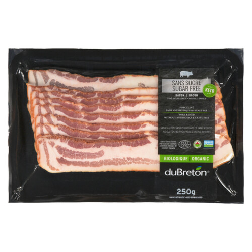 Dubreton Organic Bacon Sugar Free 250 g