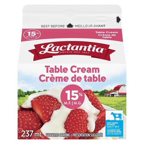 Lactantia 15% Table Cream 237 ml