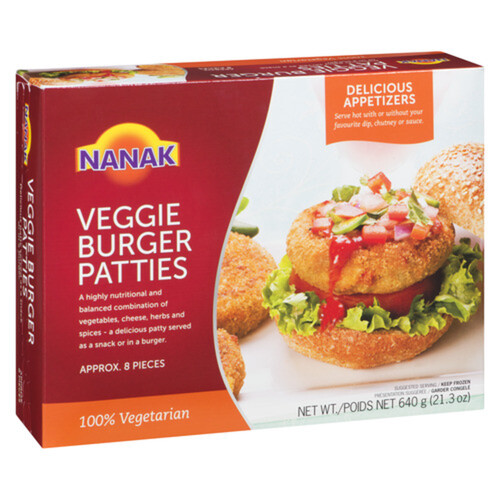 Nanak Frozen Veggie Burger Patties 640 g