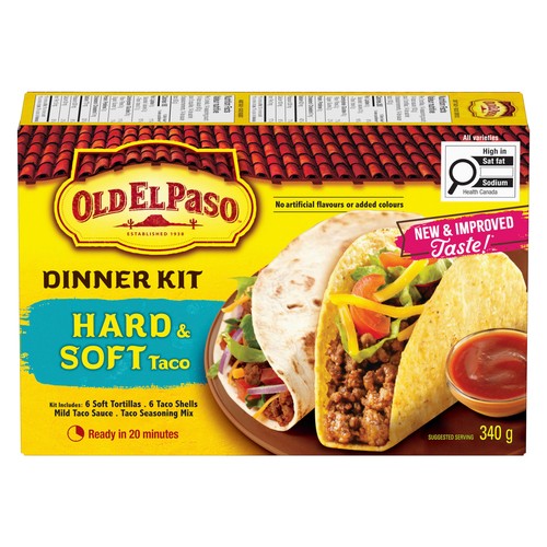 Old El Paso Taco Dinner Kit Hard & Soft 340 g
