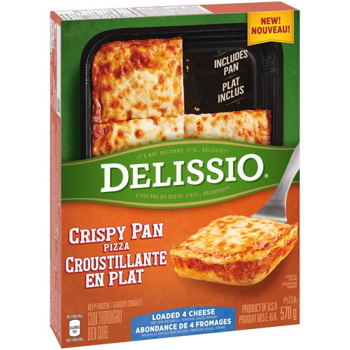 Delissio Frozen Pizza Crispy Pan 4-Cheese 570 g