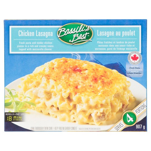 Bassili's Best with Sauce Frozen Chicken Lasagna 907 g