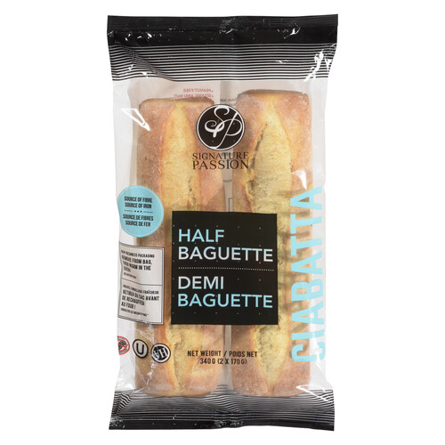 Signature Passion Half Baguette Ciabatta 340 g (frozen)