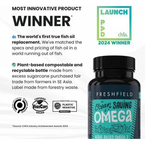 Freshfield Omega-3 Ocean Saving Vegan Capsules 60 Count