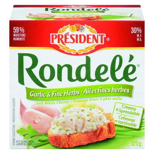 Président Rondele Soft Cheese Fine Herbs & Garlic 125 g