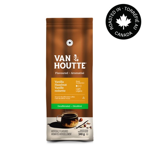 Van Houtte Ground Coffee Decaffeinated Vanilla Hazelnut 340 g
