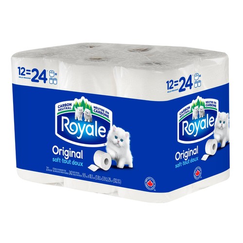 Royale Toilet Paper Original 2-Ply 12 Rolls x 242 Sheets 
