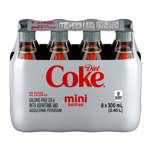 Diet Coke Soda 8 x 300 ml (bottles)