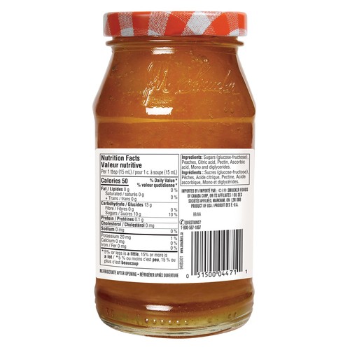 Smucker's Jam Pure Peach 250 ml