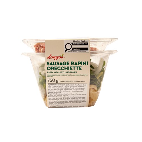 Longos Pasta Meal Kit Orecchiette With Sausage & Rapini 750 g