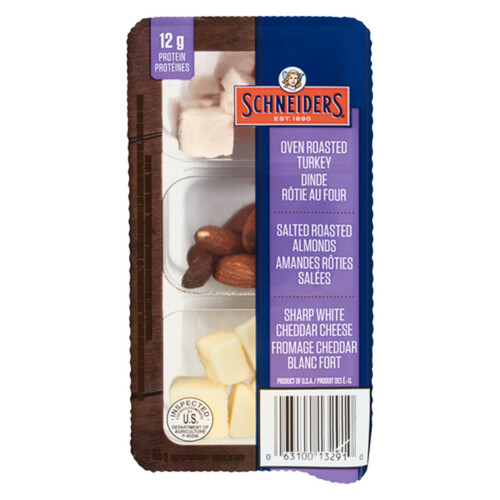 Schneiders Turkey Almond and Cheddar Cheese Snack Kit 55 g