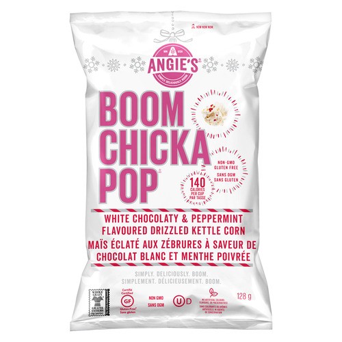 Angie's Gluten-Free Boom Chicka Popcorn White Chocolate & Peppermint 128 g