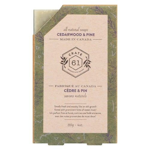 Crate 61 Bar Soap Cedarwood & Pine 110 g