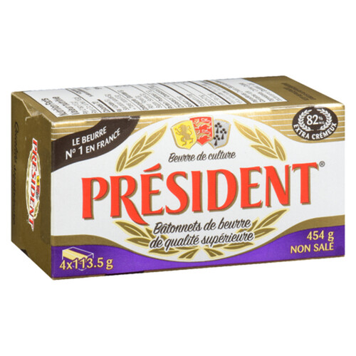 President Butter Sticks Unsalted 454 g