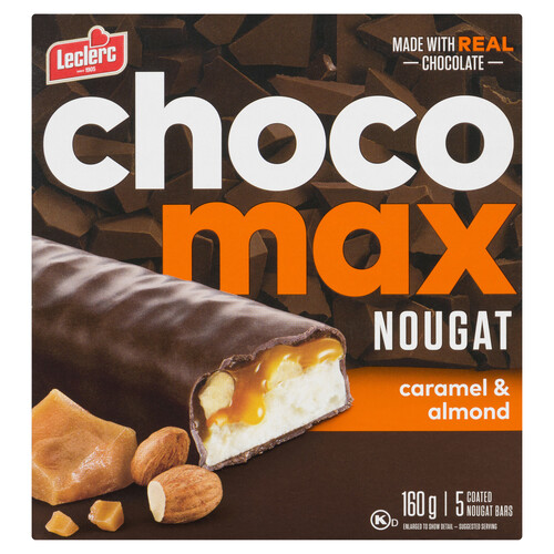 Leclerc Chocomax Nougat Bar Caramel & Almonds 160 g