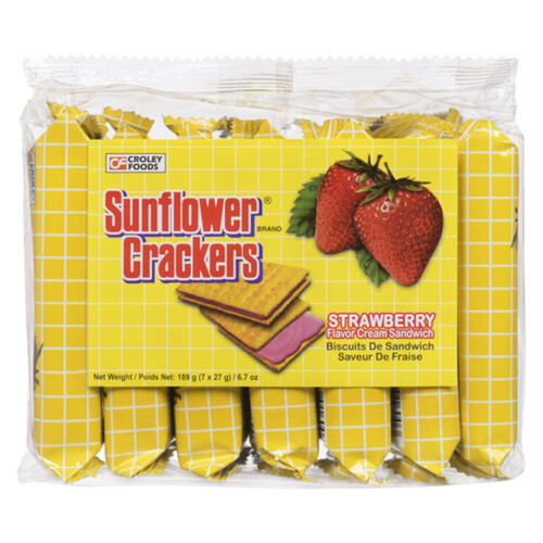 Sunflower Crackers Strawberry Cream Sandwich 7 x 27 g 