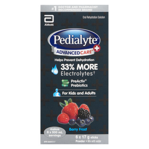 Pedialyte Advanced Care Powder Berry Frost 6 EA