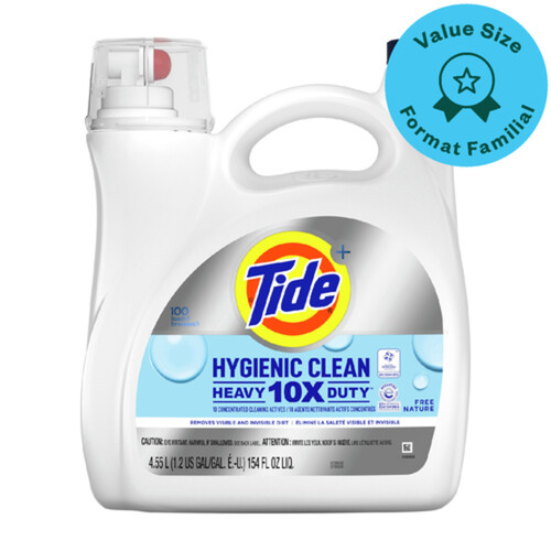 Tide Liquid Laundry Detergent Hygienic Clean 100 Loads 4.55 L