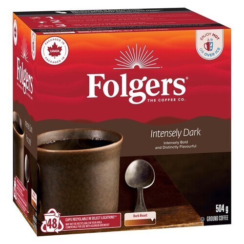 Folgers Coffee Pods Intensely Dark 48 K-Cups 504 g