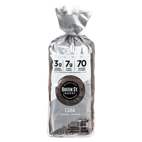 Queen Street Bakery Gluten-Free Frozen Loaf Charcoal Chia 480 g