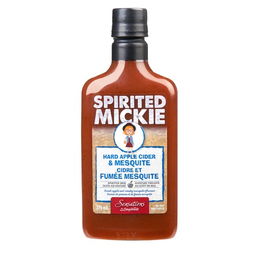 Sensations Spirited Mickie BBQ Sauce Hard Apple Cider & Mesquite 375 ml