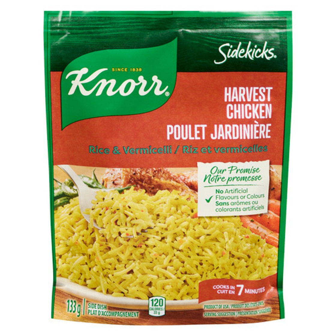 Sidekicks Rice Knorr Sidekicks Rice Side Dish Harvest Chicken 133 g - Voilà Online ...