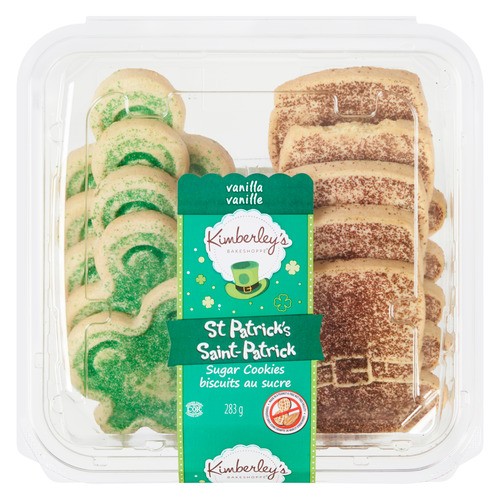 Kimberley's Bakeshoppe St Patrick's Sugar Cookies 283 g (frozen)