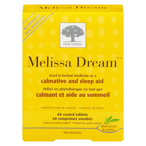 New Nordic Melissa Dream Coated Tablets 60 Count