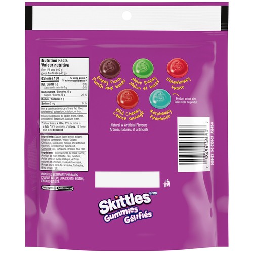 Skittles Gummy Candy Wild Berry Sharing Bag 280 g