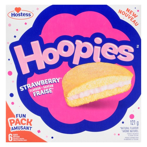 Hostess Hoopies Strawberry 6 Pack 121 g