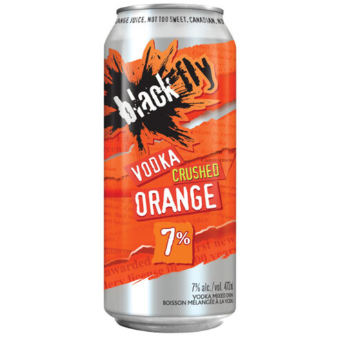 Black Fly Vodka 7% Alcohol Crushed Orange 473 ml (can)