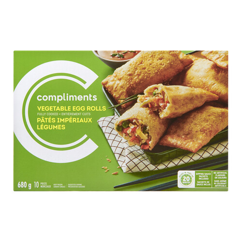 Compliments Frozen Vegetable Egg Rolls 680 g