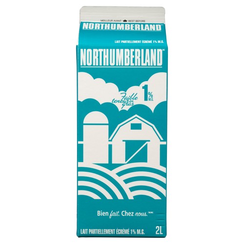 Northumberland 1% Milk Partly Skimmed 2 L