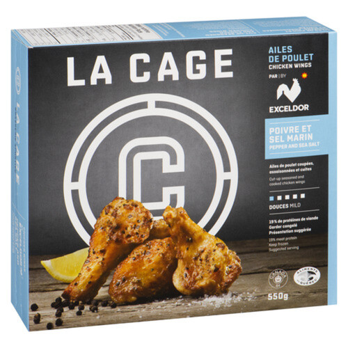 La Cage Frozen Chicken Wings Pepper & Sea Salt 550 g